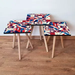 3Shp323 - Multicolor Multicolor Nesting Table (3 Pieces)