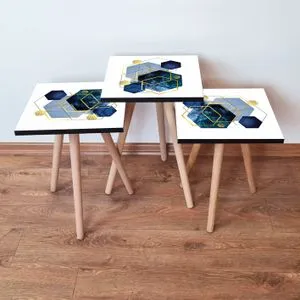 3Shp327 - White White
Navy Blue
Blue
Gold Nesting Table (3 Pieces)