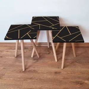 3Shp334 - Black Black
Gold Nesting Table (3 Pieces)