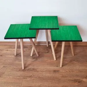 3Shp342 - Green Green Nesting Table (3 Pieces)