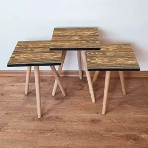 3Shp345 - Brown Brown Nesting Table (3 Pieces)
