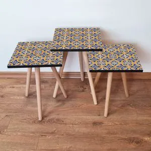 3Shp35 - Navy Blue Navy Blue
Orange
White Nesting Table (3 Pieces)