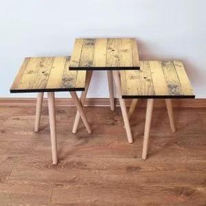 3Shp352 - Beige Beige Nesting Table (3 Pieces)