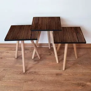 3Shp365 - Brown Brown Nesting Table (3 Pieces)