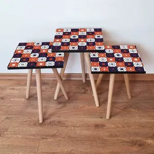 3Shp394 - White White
Navy Blue
Orange Nesting Table (3 Pieces)
