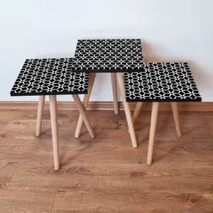 3Shp395 - White White
Black Nesting Table (3 Pieces)