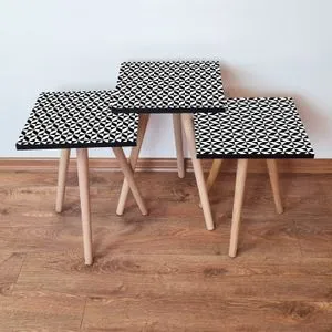 3Shp396 - White White
Black Nesting Table (3 Pieces)