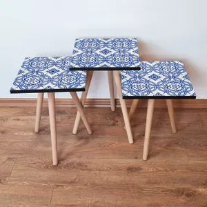 3Shp41 - Navy Blue Navy Blue
Blue
White Nesting Table (3 Pieces)