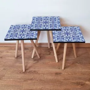 3Shp42 - Navy Blue Navy Blue
Blue
White Nesting Table (3 Pieces)