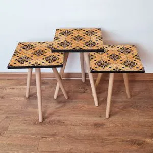 3Shp43 - Salmon Salmon
Navy Blue
Green Nesting Table (3 Pieces)