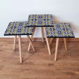 3Shp47 - Navy Blue Navy Blue
White
Yellow Nesting Table (3 Pieces)