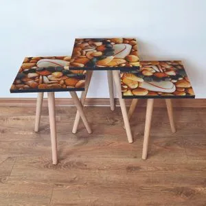 3Shp64 - Orange Orange
Cream
Black Nesting Table (3 Pieces)