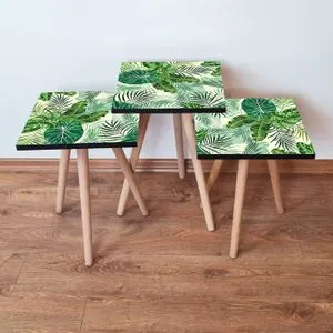 3Shp98 - Green Green
White
Black Nesting Table (3 Pieces)