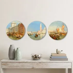 3YMDF11881 Multicolor Decorative MDF Painting (3 Pieces)