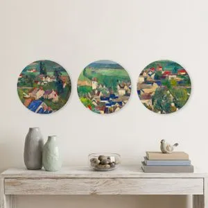 3YMDF11900 Multicolor Decorative MDF Painting (3 Pieces)