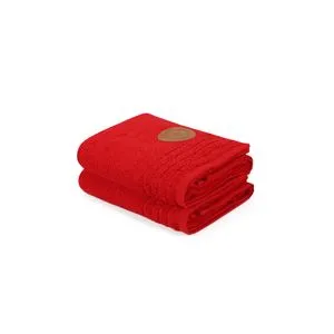 410 - Red Red Hand Towel Set (2 Pieces)