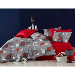 478 Red
White
Black King Quilt Cover Set (FR)