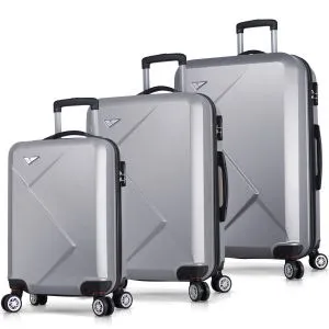 4889 Grey Suitcase Set (3 Pieces)