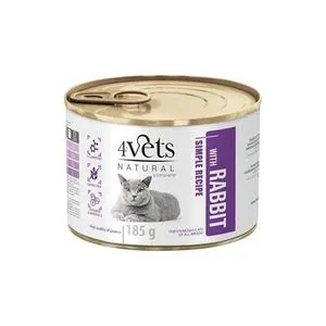 4Vets Natural Complete Cat Sterilised Zečetina 185g