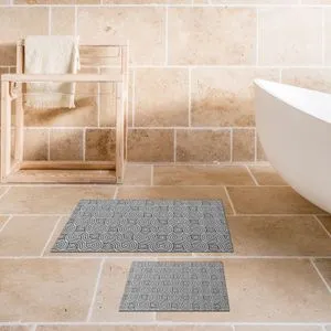 510605 - Grey Grey Bathmat Set (2 Pieces)