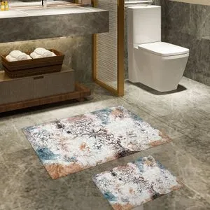 510609 Multicolor Bathmat Set (2 Pieces)