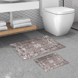 510610 - Brown Brown Bathmat Set (2 Pieces)