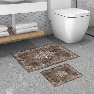 510616 - Brown Brown Bathmat Set (2 Pieces)