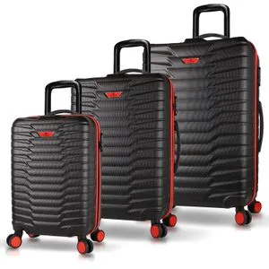 5554 Black Suitcase Set (3 Pieces)