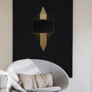 612 - A Black
Gold Wall Lamp