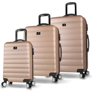 6414 Gold Suitcase Set (3 Pieces)