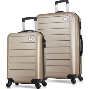 6448 Gold Suitcase Set (2 Pieces)