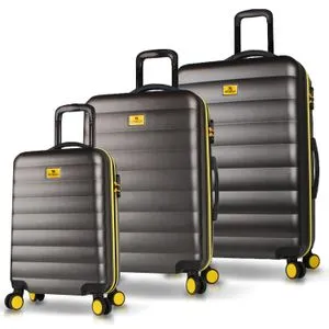 6452 Anthracite Suitcase Set (3 Pieces)