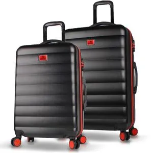 6605 Black Suitcase Set (2 Pieces)