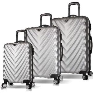 6630 Grey Suitcase Set (3 Pieces)