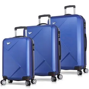 6752 Blue Suitcase Set (3 Pieces)