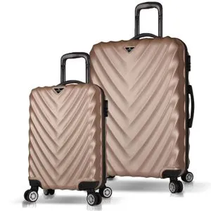 6753 Gold Suitcase Set (2 Pieces)
