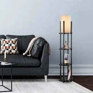 7111 - Black Black Floor Lamp