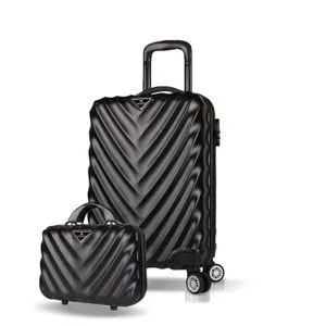 7347 Black Suitcase Set (2 Pieces)