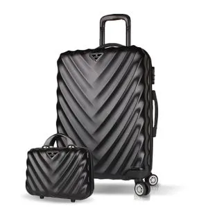 7422 Black Suitcase Set (2 Pieces)