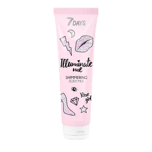 7DAYS - ILLUMINATE ME Shimmering mleko za telo 180ml, Rose Girl