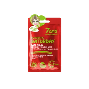 7DAYS - ROMANTIC SATURDAY Maska za lice Sheet 28gr, Orange&amp;Papaya
