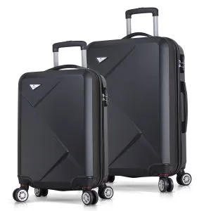 8015 Black Suitcase Set (2 Pieces)