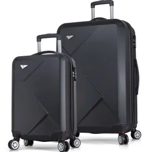 8022 Black Suitcase Set (2 Pieces)
