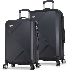 8039 Black Suitcase Set (2 Pieces)