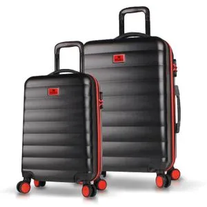 8074 Black Suitcase Set (2 Pieces)