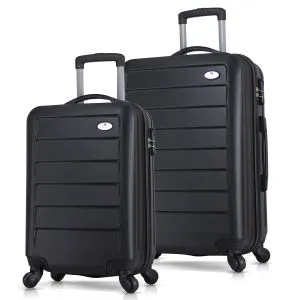 8084 Black Suitcase Set (2 Pieces)