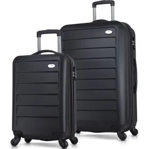 8091 Black Suitcase Set (2 Pieces)