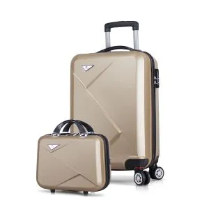 8275 Gold Suitcase Set (2 Pieces)