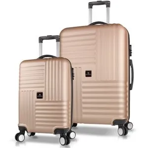 8302 Gold Suitcase Set (2 Pieces)