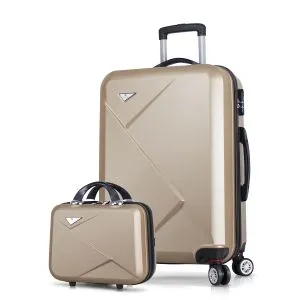 8312 Gold Suitcase Set (2 Pieces)